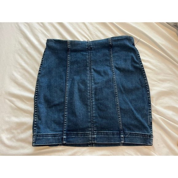 Free People Blue Denim Mini Skirt - Picture 3 of 9